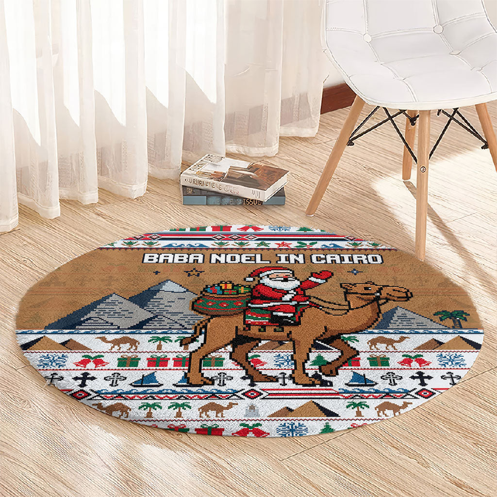 Egypt Christmas Baba Noel In Cairo Round Carpet Santa On Camel Pyramids Coptic Church