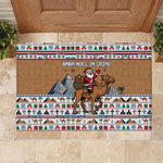 Egypt Christmas Baba Noel In Cairo Rubber Doormat Santa On Camel Pyramids Coptic Church
