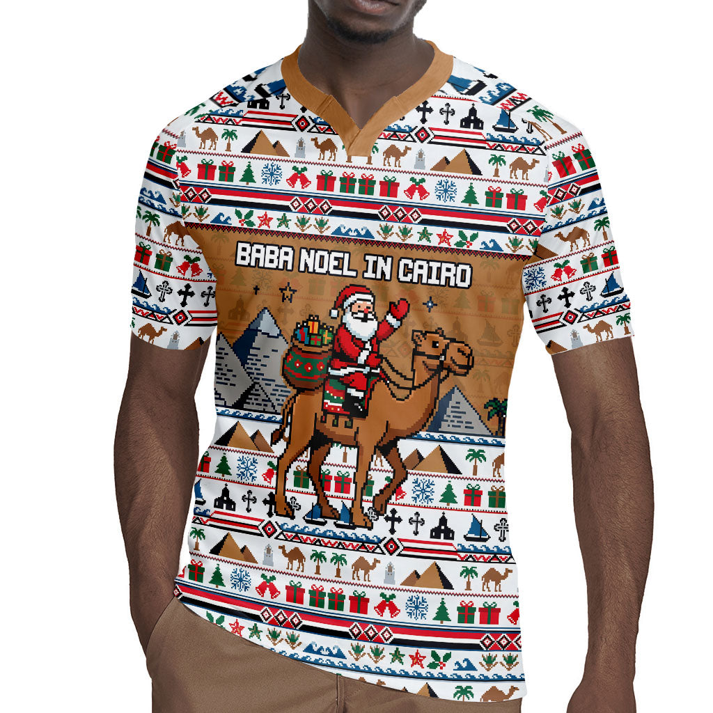 Egypt Christmas Baba Noel In Cairo Rugby Jersey Santa On Camel Pyramids Coptic Church