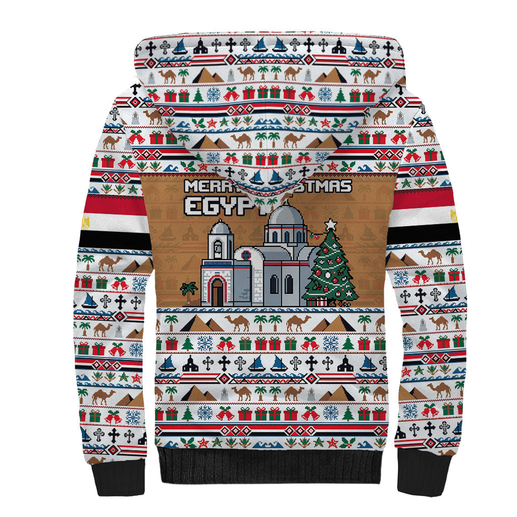 Egypt Christmas Baba Noel In Cairo Sherpa Hoodie Santa On Camel Pyramids Coptic Church