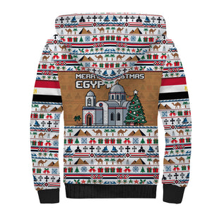 Egypt Christmas Baba Noel In Cairo Sherpa Hoodie Santa On Camel Pyramids Coptic Church