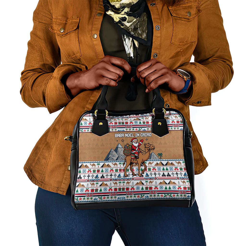 Egypt Christmas Baba Noel In Cairo Shoulder Handbag Santa On Camel Pyramids Coptic Church