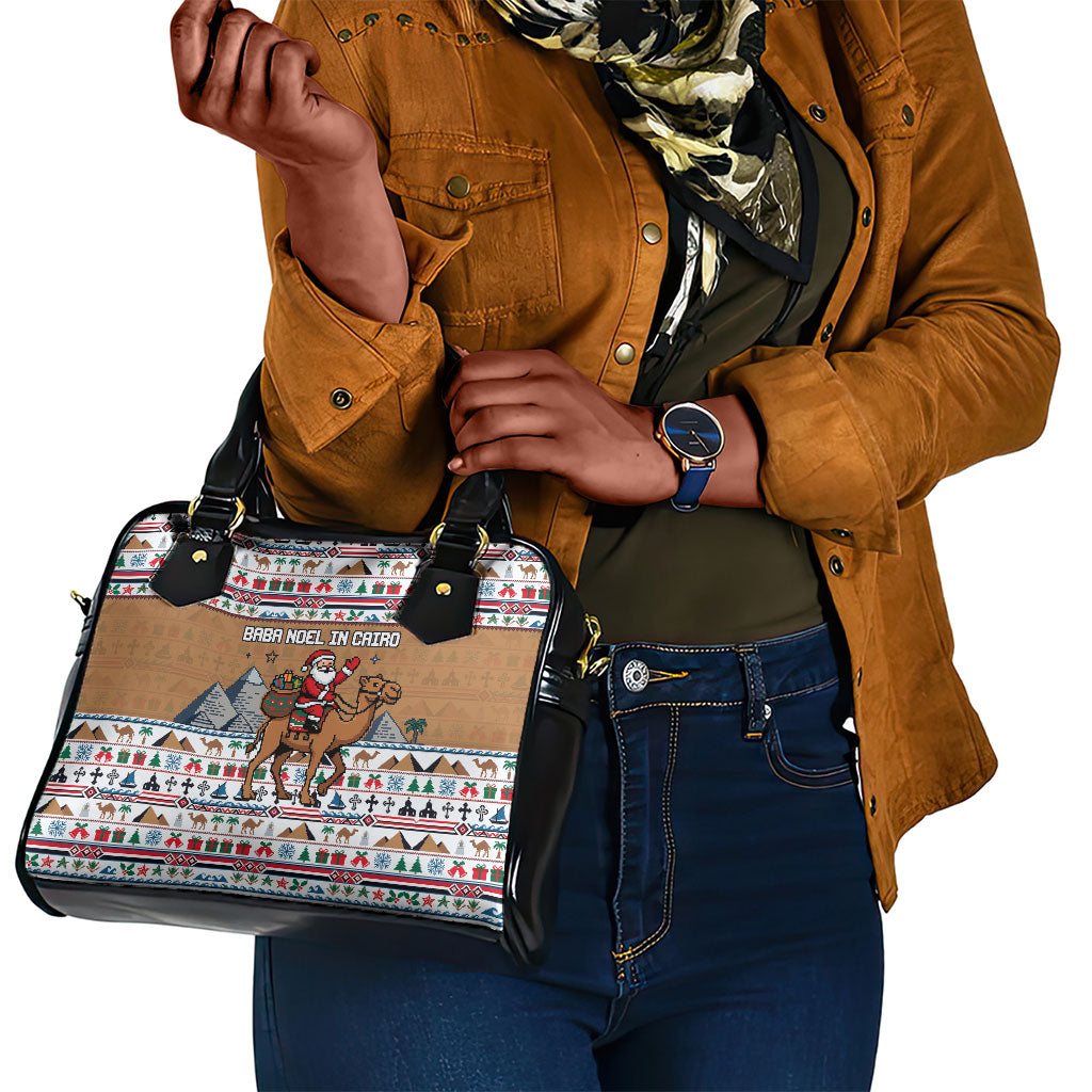 Egypt Christmas Baba Noel In Cairo Shoulder Handbag Santa On Camel Pyramids Coptic Church