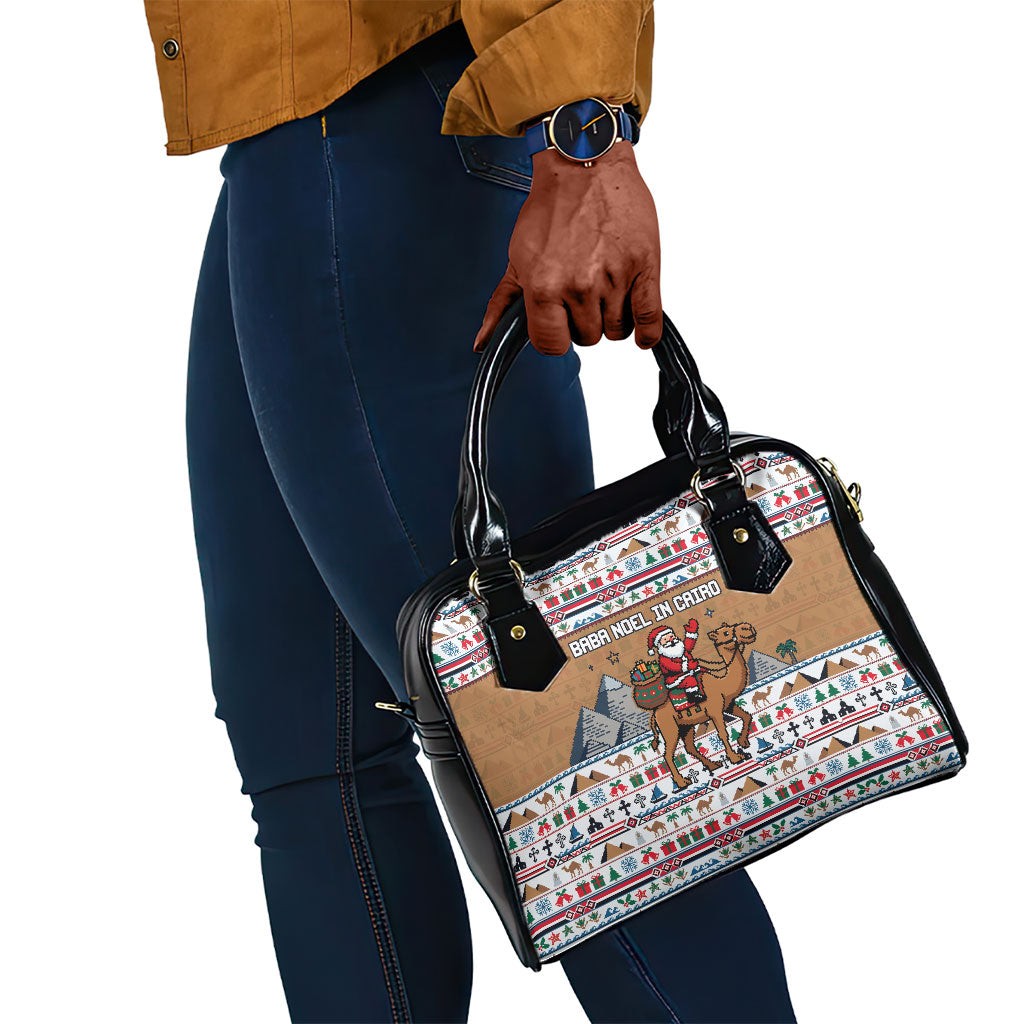 Egypt Christmas Baba Noel In Cairo Shoulder Handbag Santa On Camel Pyramids Coptic Church
