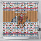 Egypt Christmas Baba Noel In Cairo Shower Curtain Santa On Camel Pyramids Coptic Church