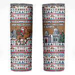 Egypt Christmas Baba Noel In Cairo Skinny Tumbler Santa On Camel Pyramids Coptic Church