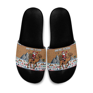 Egypt Christmas Baba Noel In Cairo Slide Sandals Santa On Camel Pyramids Coptic Church