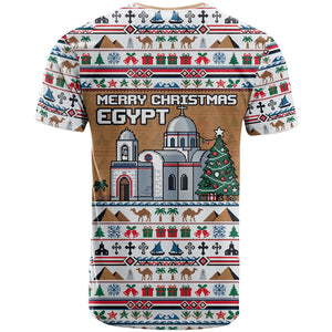 Egypt Christmas Baba Noel In Cairo T shirt Santa On Camel Pyramids Coptic Church