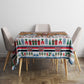 Egypt Christmas Baba Noel In Cairo Tablecloth Santa On Camel Pyramids Coptic Church