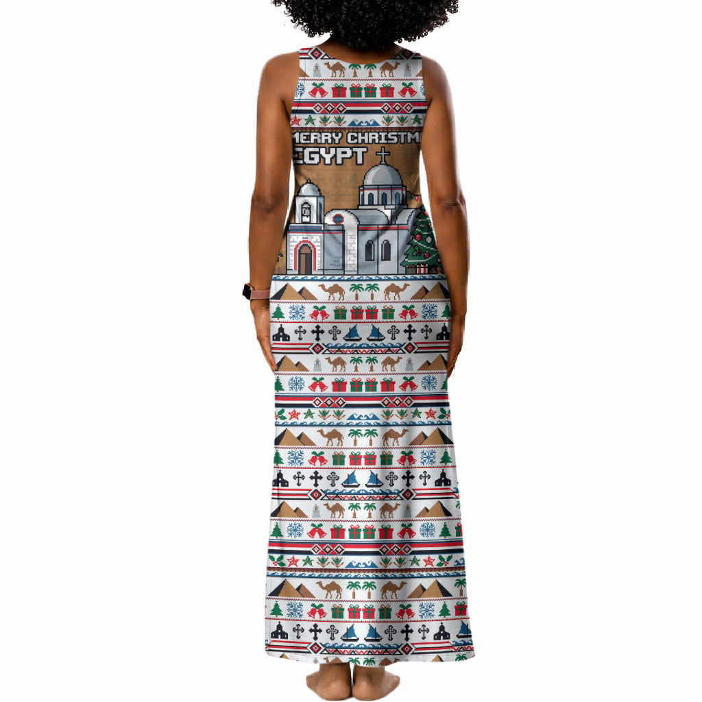 Egypt Christmas Baba Noel In Cairo Tank Maxi Dress Santa On Camel Pyramids Coptic Church