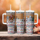 Egypt Christmas Baba Noel In Cairo Tumbler With Handle Santa On Camel Pyramids Coptic Church