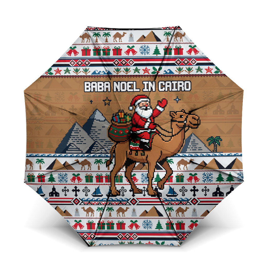 Egypt Christmas Baba Noel In Cairo Umbrella Santa On Camel Pyramids Coptic Church