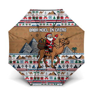 Egypt Christmas Baba Noel In Cairo Umbrella Santa On Camel Pyramids Coptic Church