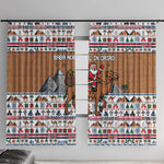 Egypt Christmas Baba Noel In Cairo Window Curtain Santa On Camel Pyramids Coptic Church