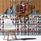 Egypt Christmas Baba Noel In Cairo Window Curtain Santa On Camel Pyramids Coptic Church