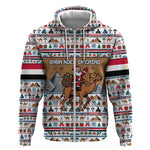 Egypt Christmas Baba Noel In Cairo Zip Hoodie Santa On Camel Pyramids Coptic Church