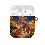 Kenya Christmas African Holy Family AirPods Case Savanna Sunset Baby Jesus