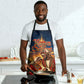 Kenya Christmas African Holy Family Apron Savanna Sunset Baby Jesus