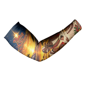 Kenya Christmas African Holy Family Arm Sleeves Savanna Sunset Baby Jesus