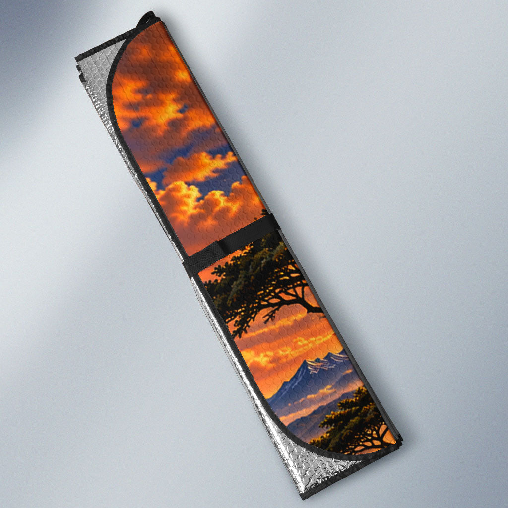 Kenya Christmas African Holy Family Auto Sun Shade Savanna Sunset Baby Jesus