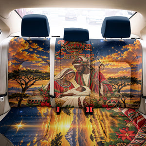 Kenya Christmas African Holy Family Back Car Seat Cover Savanna Sunset Baby Jesus