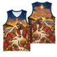 Kenya Christmas African Holy Family Basketball Jersey Savanna Sunset Baby Jesus