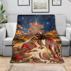 Kenya Christmas African Holy Family Blanket Savanna Sunset Baby Jesus