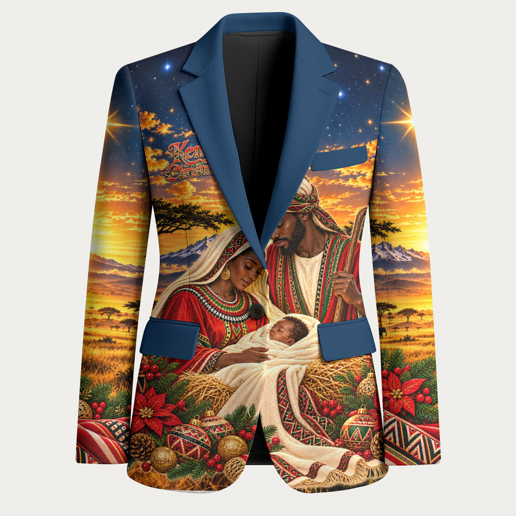 Kenya Christmas African Holy Family Blazer Savanna Sunset Baby Jesus