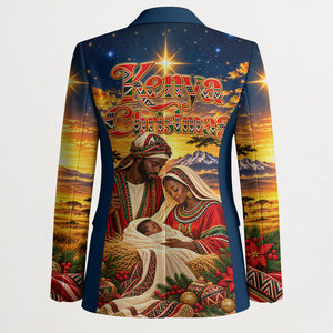Kenya Christmas African Holy Family Blazer Savanna Sunset Baby Jesus