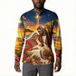 Kenya Christmas African Holy Family Button Sweatshirt Savanna Sunset Baby Jesus