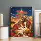 Kenya Christmas African Holy Family Canvas Wall Art Savanna Sunset Baby Jesus