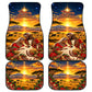 Kenya Christmas African Holy Family Car Mats Savanna Sunset Baby Jesus