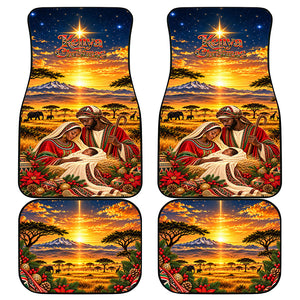 Kenya Christmas African Holy Family Car Mats Savanna Sunset Baby Jesus