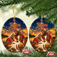 Kenya Christmas African Holy Family Ceramic Ornament Savanna Sunset Baby Jesus