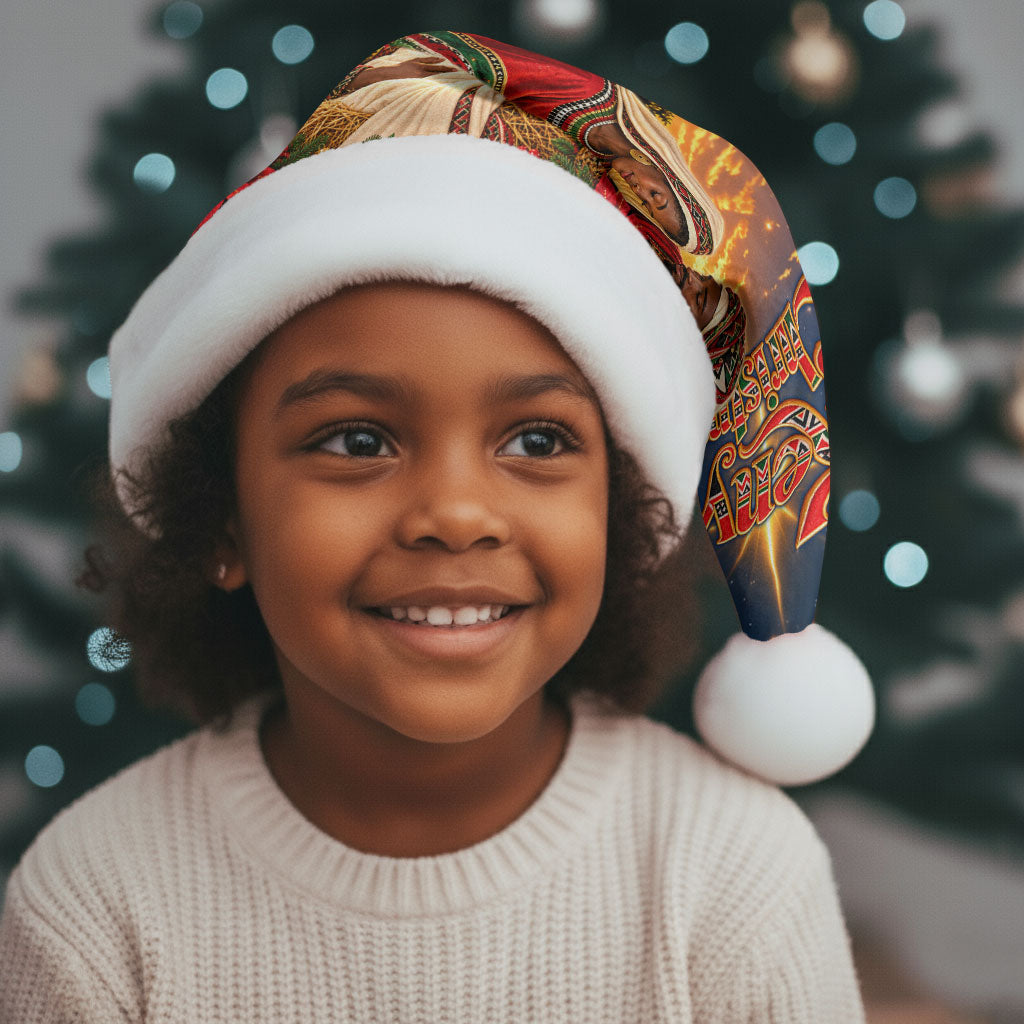 Kenya Christmas African Holy Family Christmas Santa Hat Savanna Sunset Baby Jesus