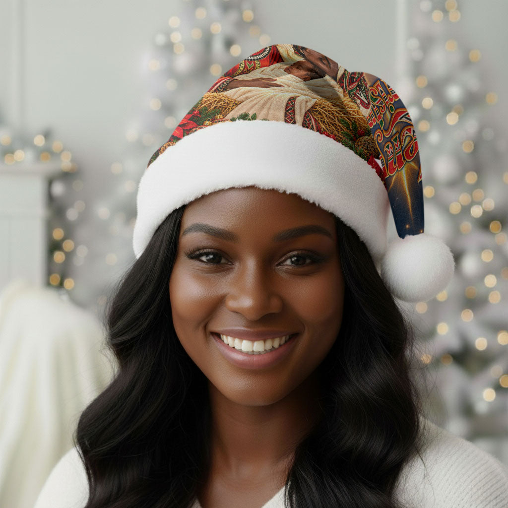 Kenya Christmas African Holy Family Christmas Santa Hat Savanna Sunset Baby Jesus