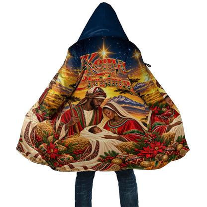 Kenya Christmas African Holy Family Cloak Savanna Sunset Baby Jesus