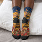 Kenya Christmas African Holy Family Crew Socks Savanna Sunset Baby Jesus