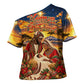 Kenya Christmas African Holy Family Cross Shoulder Shirt Savanna Sunset Baby Jesus