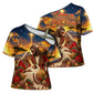 Kenya Christmas African Holy Family Cross Shoulder Shirt Savanna Sunset Baby Jesus