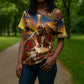 Kenya Christmas African Holy Family Cross Shoulder Shirt Savanna Sunset Baby Jesus