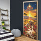 Kenya Christmas African Holy Family Door Cover Savanna Sunset Baby Jesus