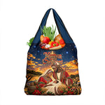 Kenya Christmas African Holy Family Grocery Bag Savanna Sunset Baby Jesus