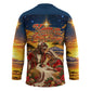 Kenya Christmas African Holy Family Hockey Jersey Savanna Sunset Baby Jesus