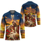 Kenya Christmas African Holy Family Hockey Jersey Savanna Sunset Baby Jesus