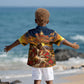 Kenya Christmas African Holy Family Kid Hawaiian Shirt Savanna Sunset Baby Jesus