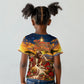 Kenya Christmas African Holy Family Kid T shirt Savanna Sunset Baby Jesus