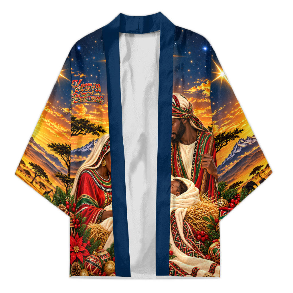 Kenya Christmas African Holy Family Kimono Savanna Sunset Baby Jesus