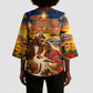 Kenya Christmas African Holy Family Kimono Sleeve Blouse Savanna Sunset Baby Jesus