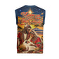 Kenya Christmas African Holy Family Christmas Knitted V-Neck Vest Savanna Sunset Baby Jesus